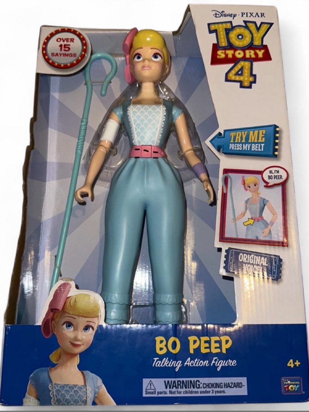 Disney Bo Peep Talking Figure - Blue, Pink, Blonde